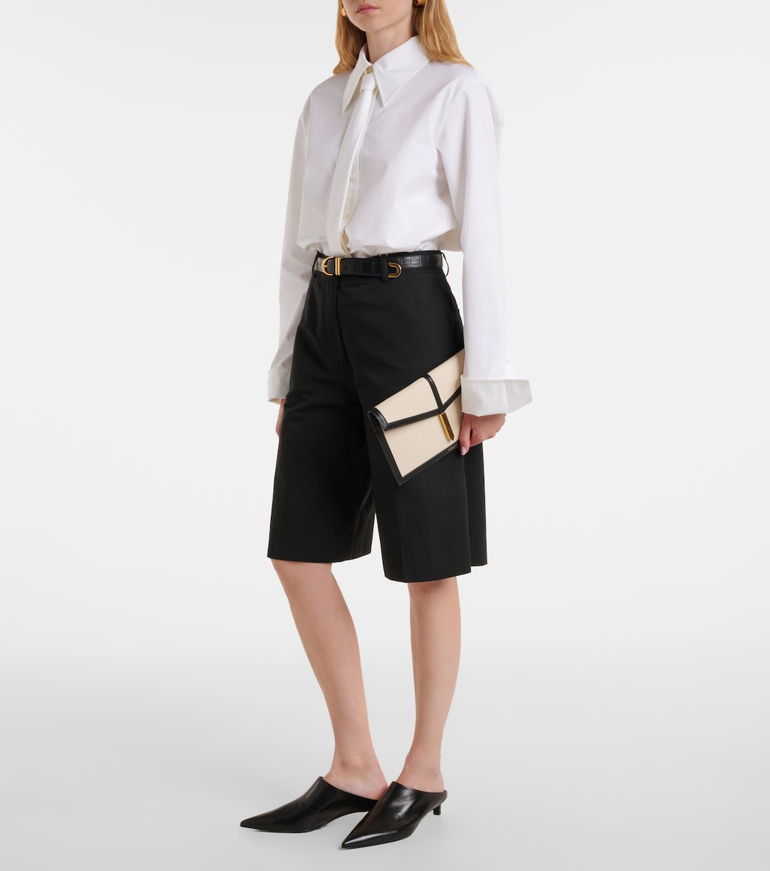 Pochette Tokyo en toile et cuir | DeMellier