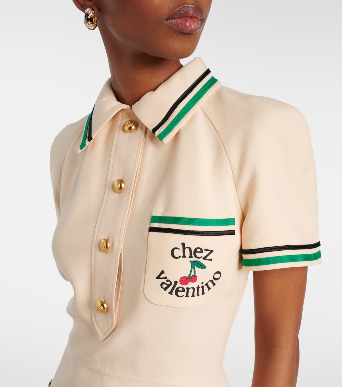 Chez Valentino Crepe Couture minidress | Valentino