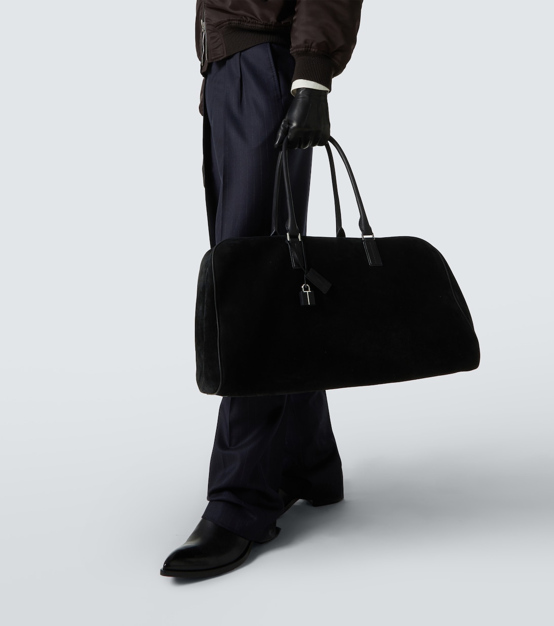 Bolso de viaje de ante con piel | Tom Ford