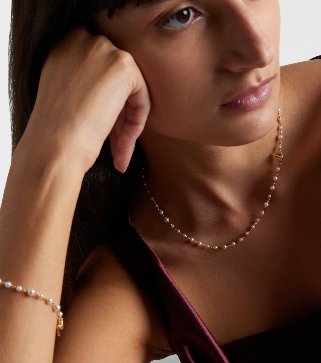 Pearl Classics 18kt gold necklace with pearls | David Yurman