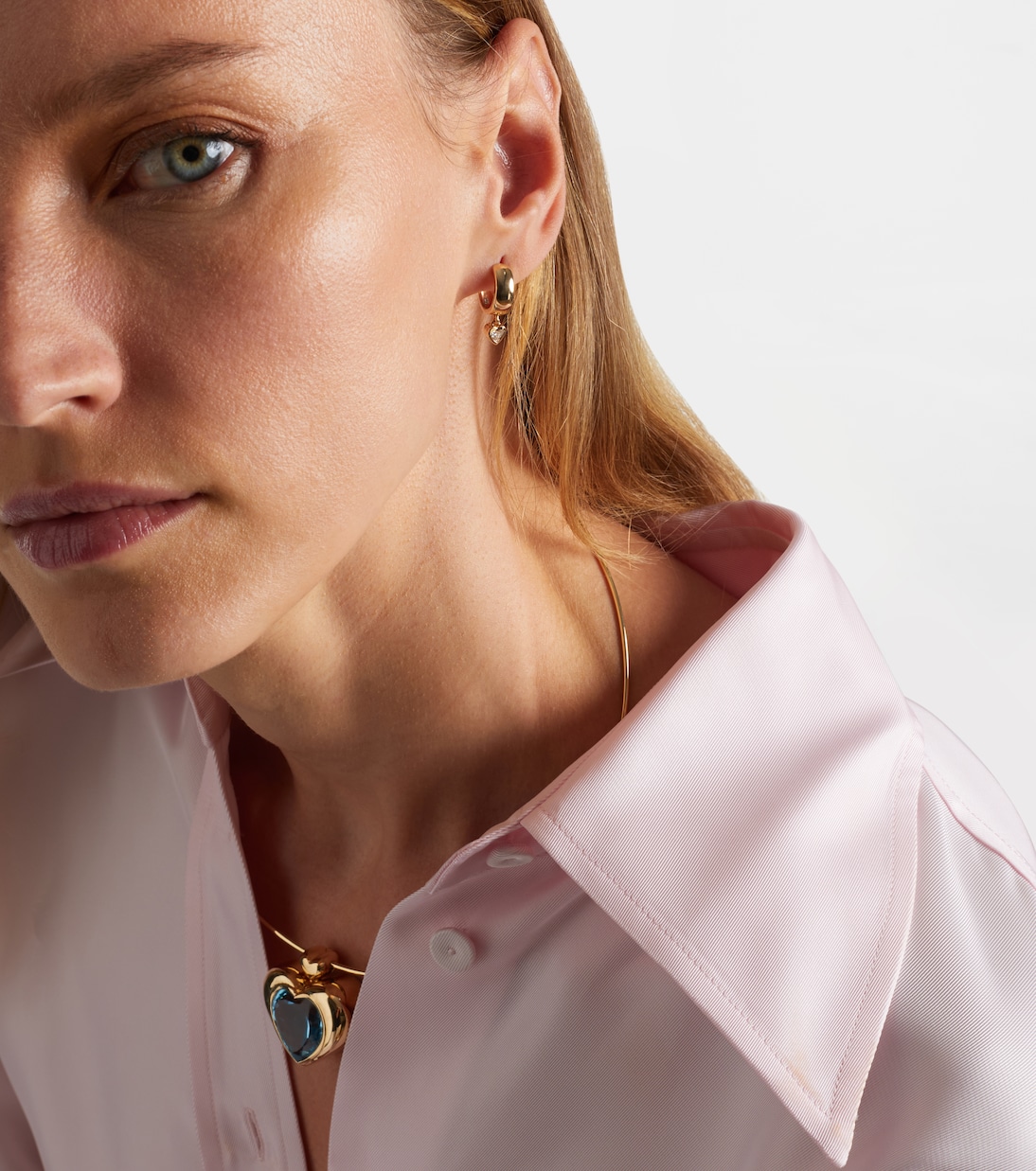 14kt gold hoop earrings with diamonds | Roxanne First