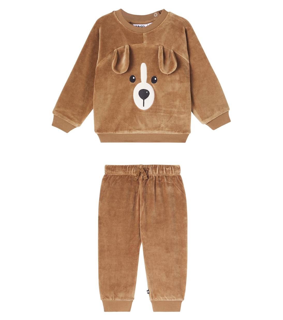 Baby Doggy sweatshirt and sweatpants set | Molo