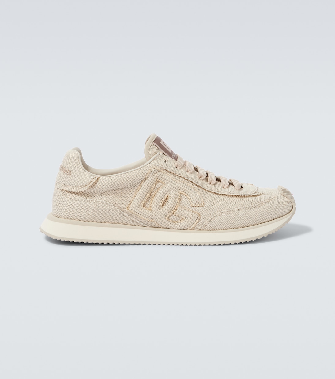 Leather-trimmed canvas sneakers | Dolce&Gabbana