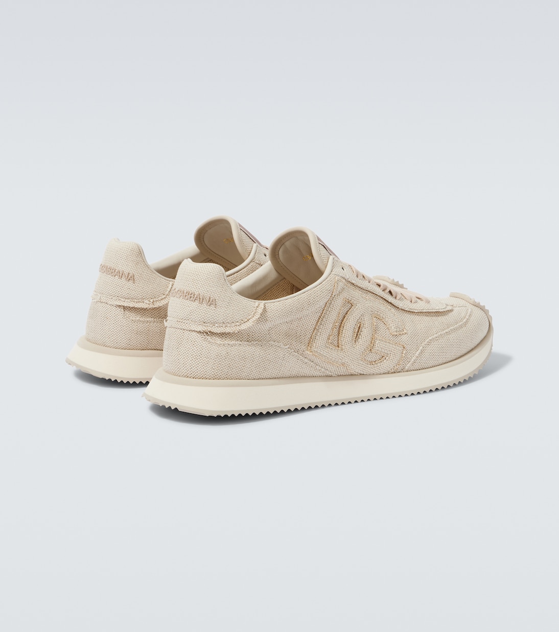 Leather-trimmed canvas sneakers | Dolce&Gabbana