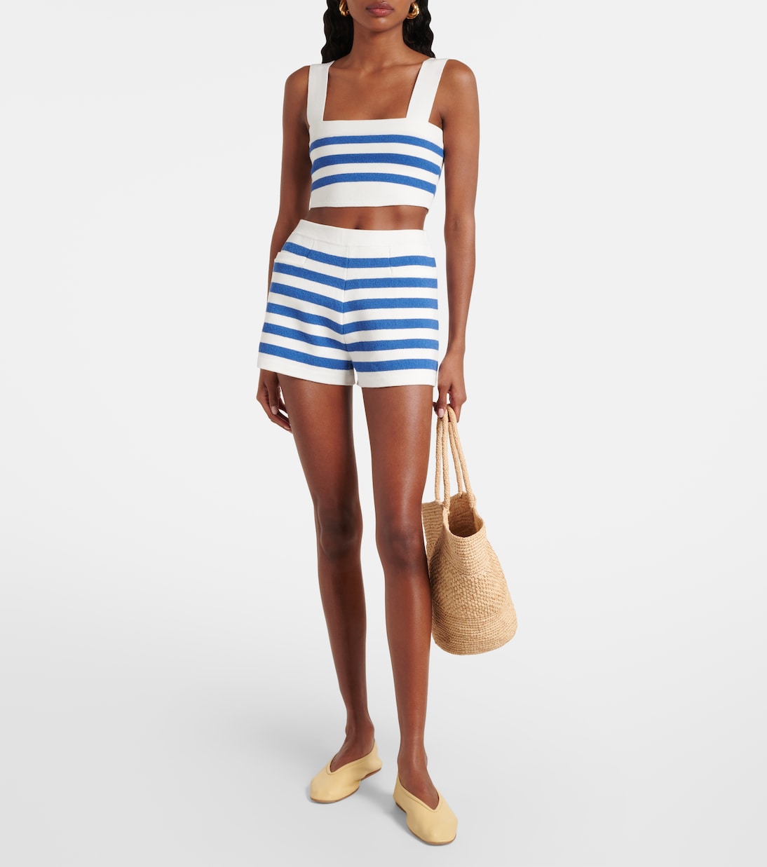 Shorts Ari de tiro alto a rayas | Posse