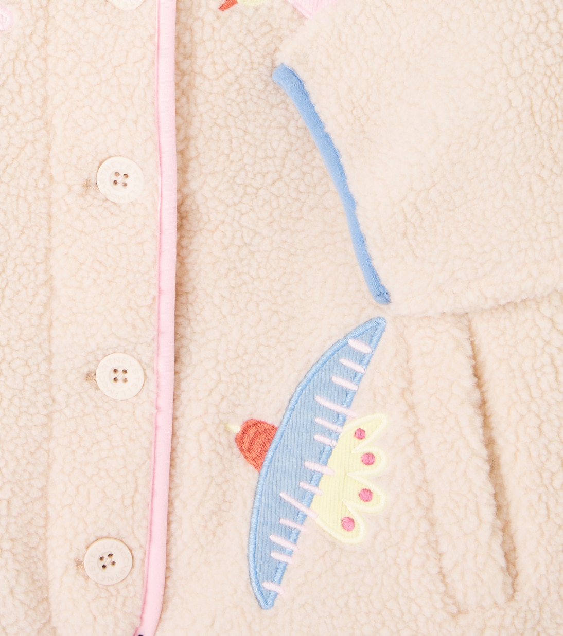 Bestickte Jacke aus Teddyfleece | Stella McCartney Kids