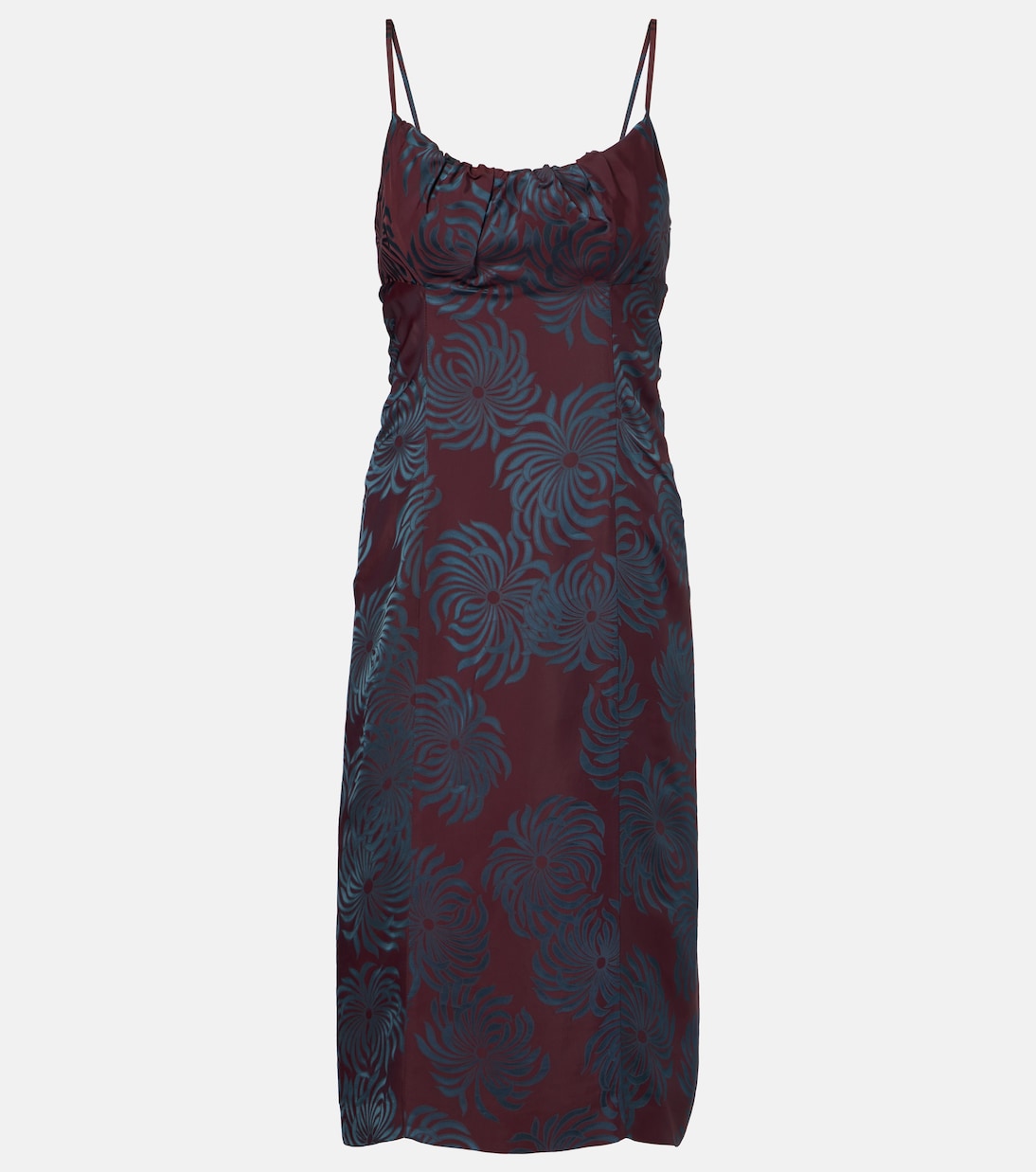 Floral jacquard midi dress | Dries Van Noten