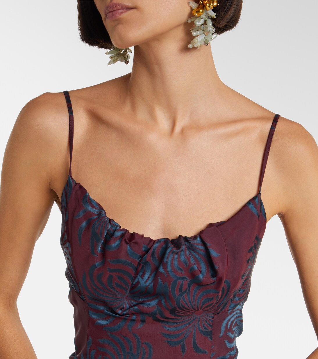 Floral jacquard midi dress | Dries Van Noten