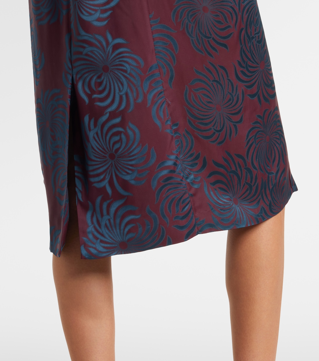 Floral jacquard midi dress | Dries Van Noten