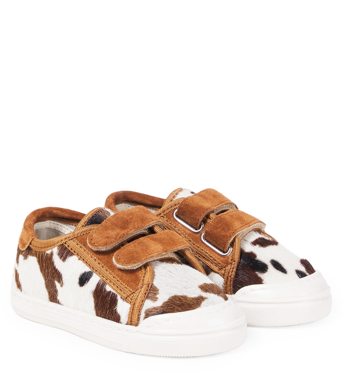Zapatillas de pelo de becerro y ante estampadas | PèPè