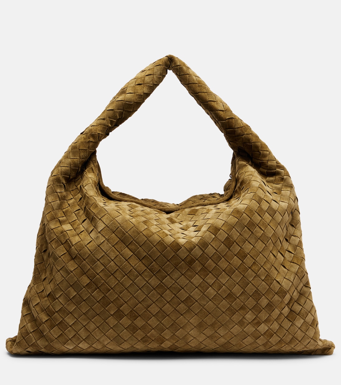 Hop Intrecciato Large suede tote bag | Bottega Veneta