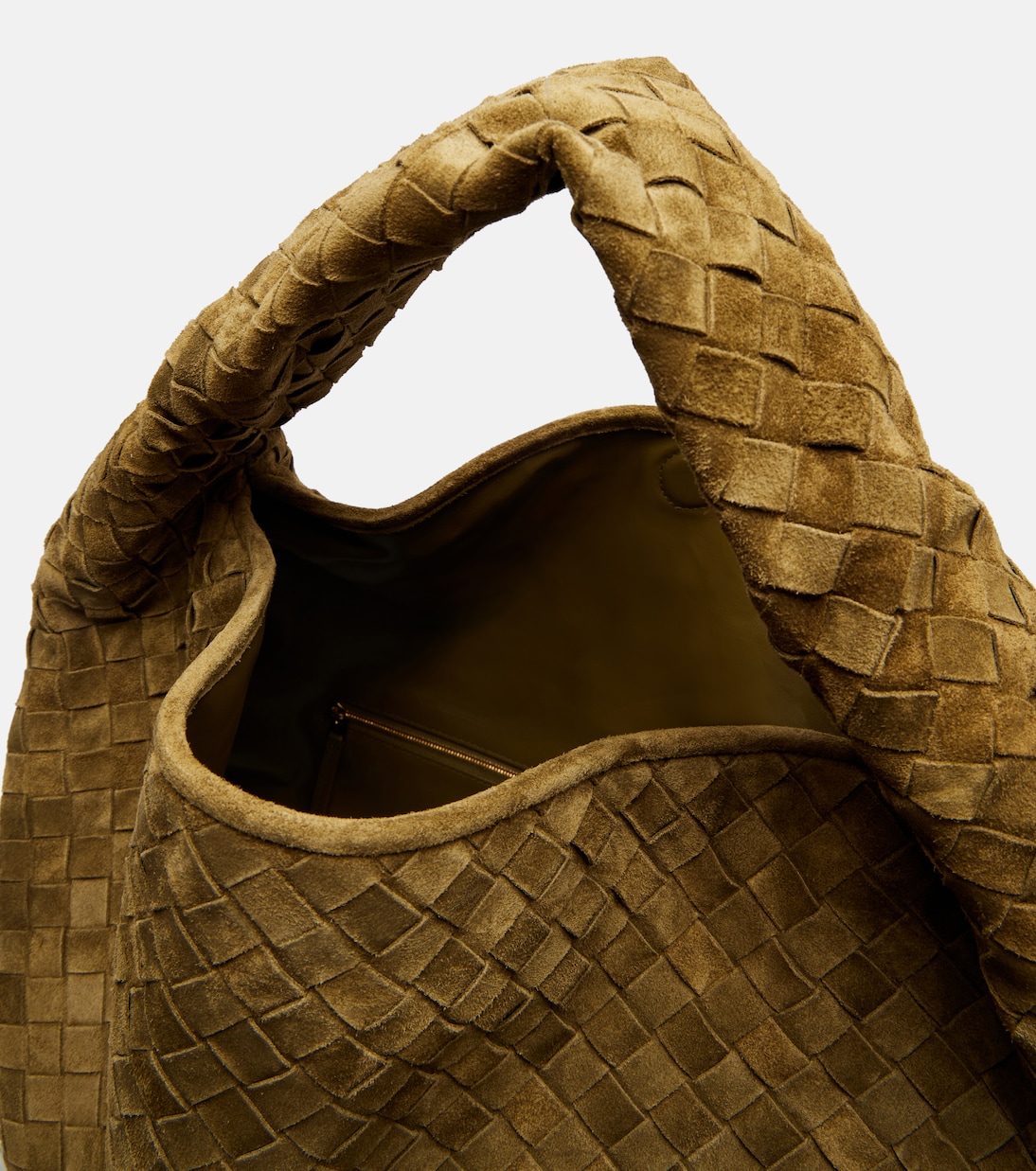 Hop Intrecciato Large suede tote bag | Bottega Veneta
