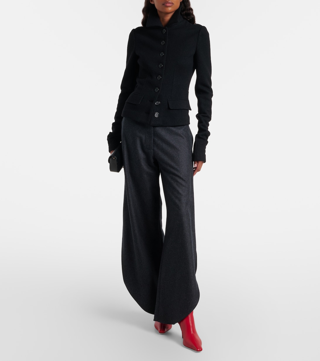 Jamie 80 leather ankle boots | Amina Muaddi