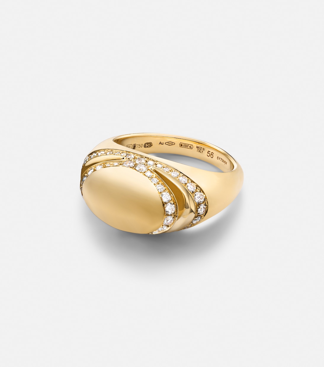 Anello Bvlgari Cabochon in oro 18kt con topazio e diamanti | Bvlgari