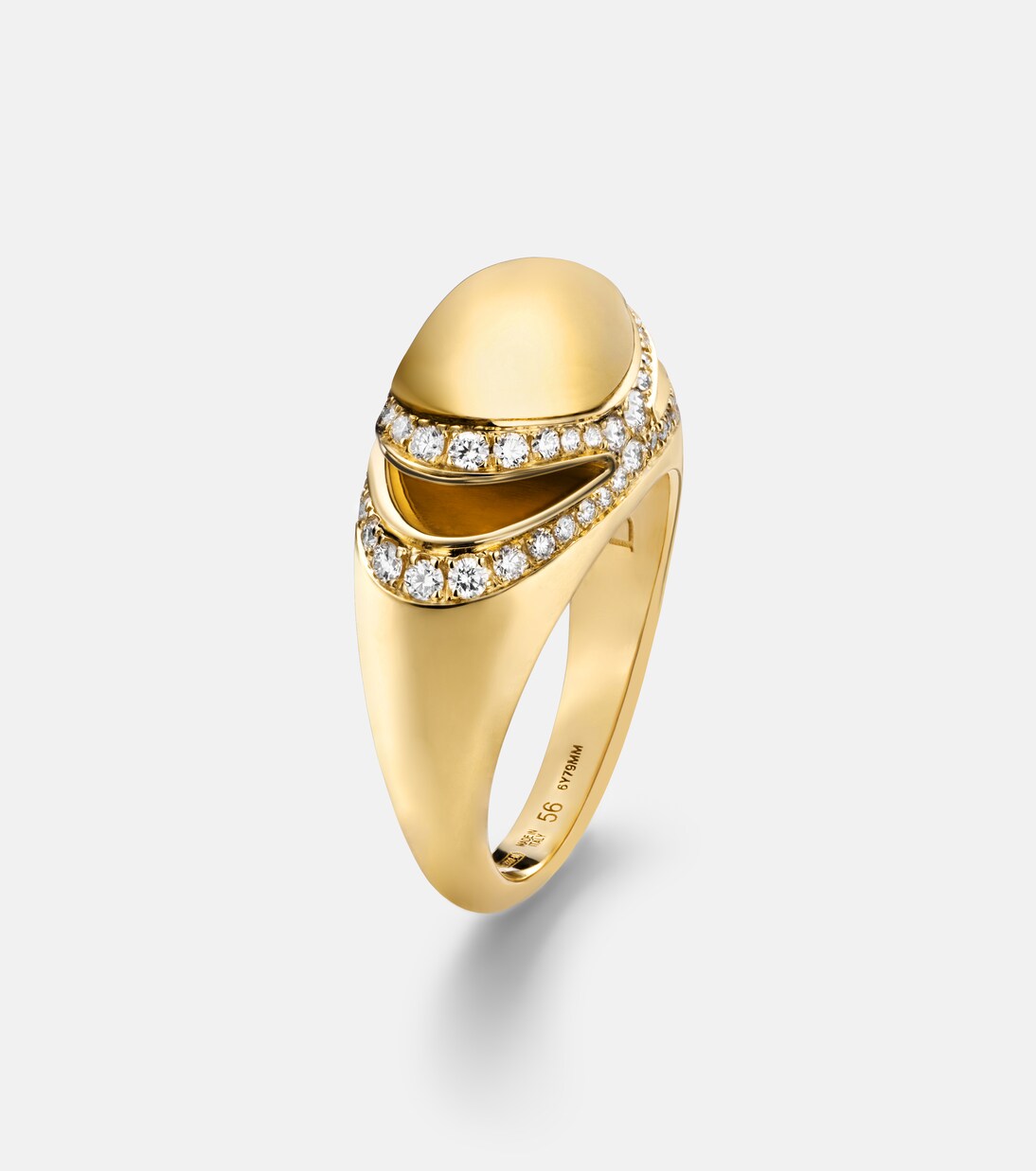 Anello Bvlgari Cabochon in oro 18kt con topazio e diamanti | Bvlgari