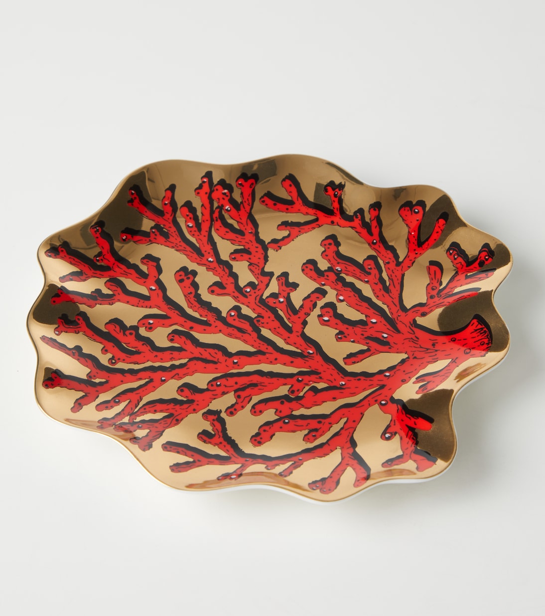 Plateau décoratif Sirena Coral en porcelaine | Jonathan Adler