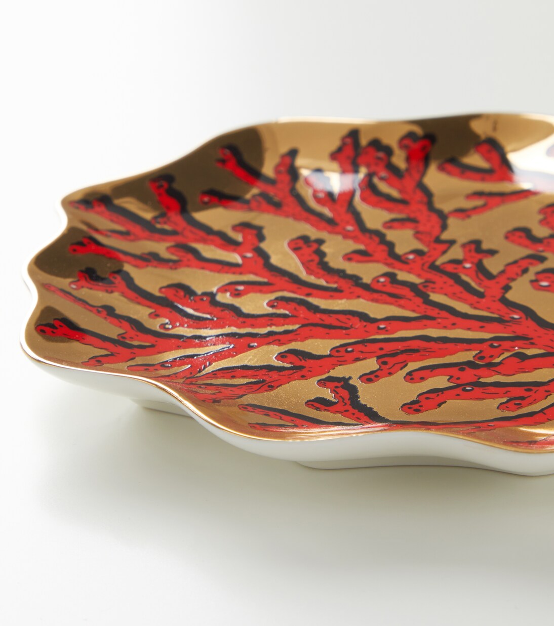 Plateau décoratif Sirena Coral en porcelaine | Jonathan Adler