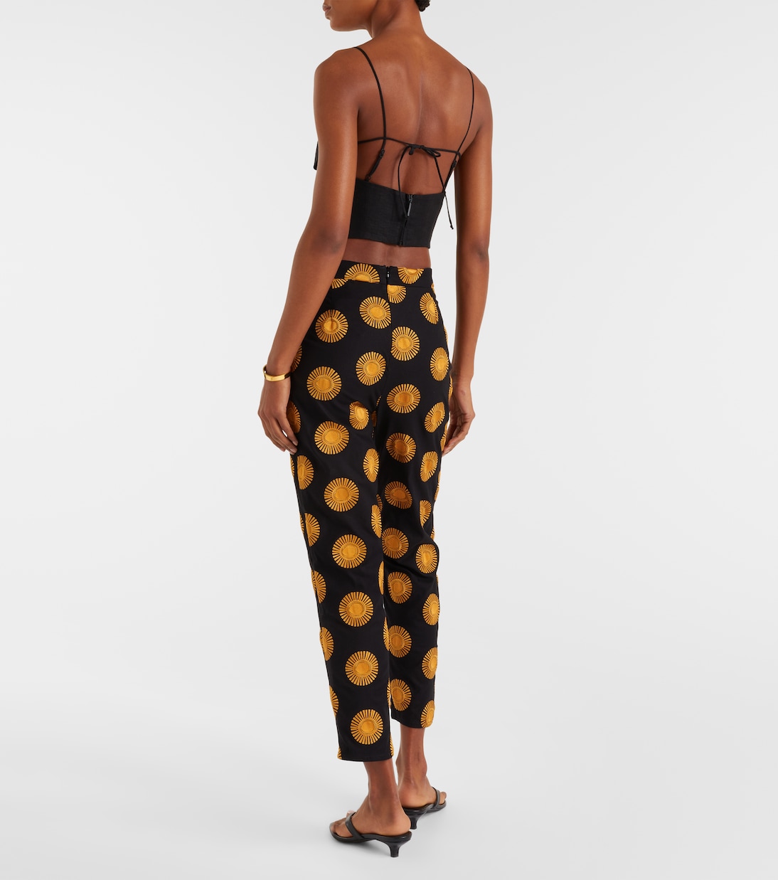 Isola printed cotton-blend straight pants | Cala de la Cruz