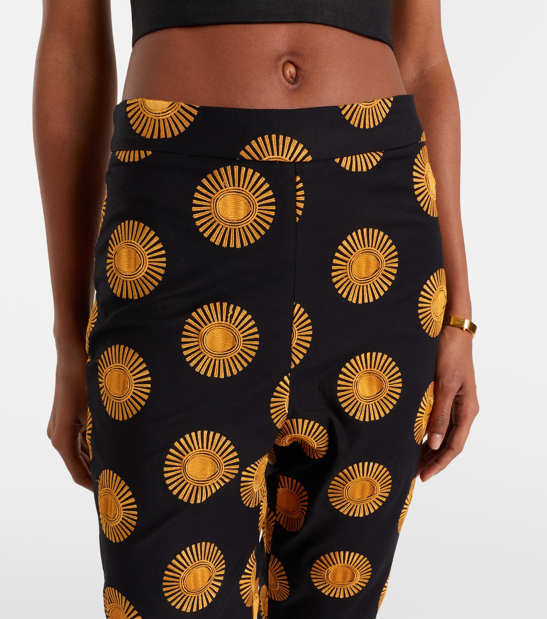 Isola printed cotton-blend straight pants | Cala de la Cruz
