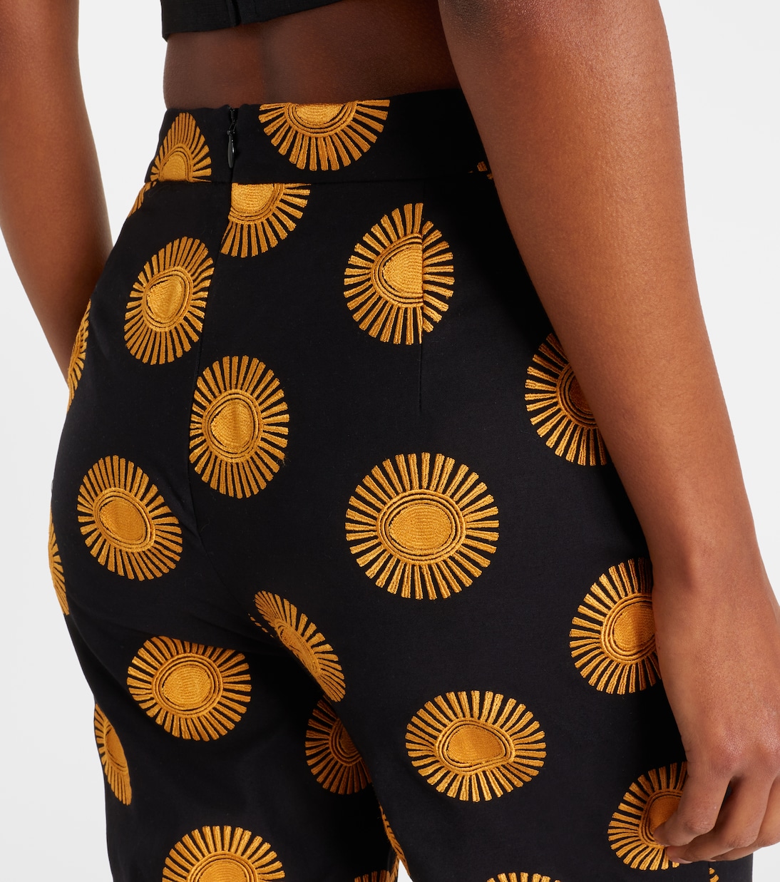 Isola printed cotton-blend straight pants | Cala de la Cruz