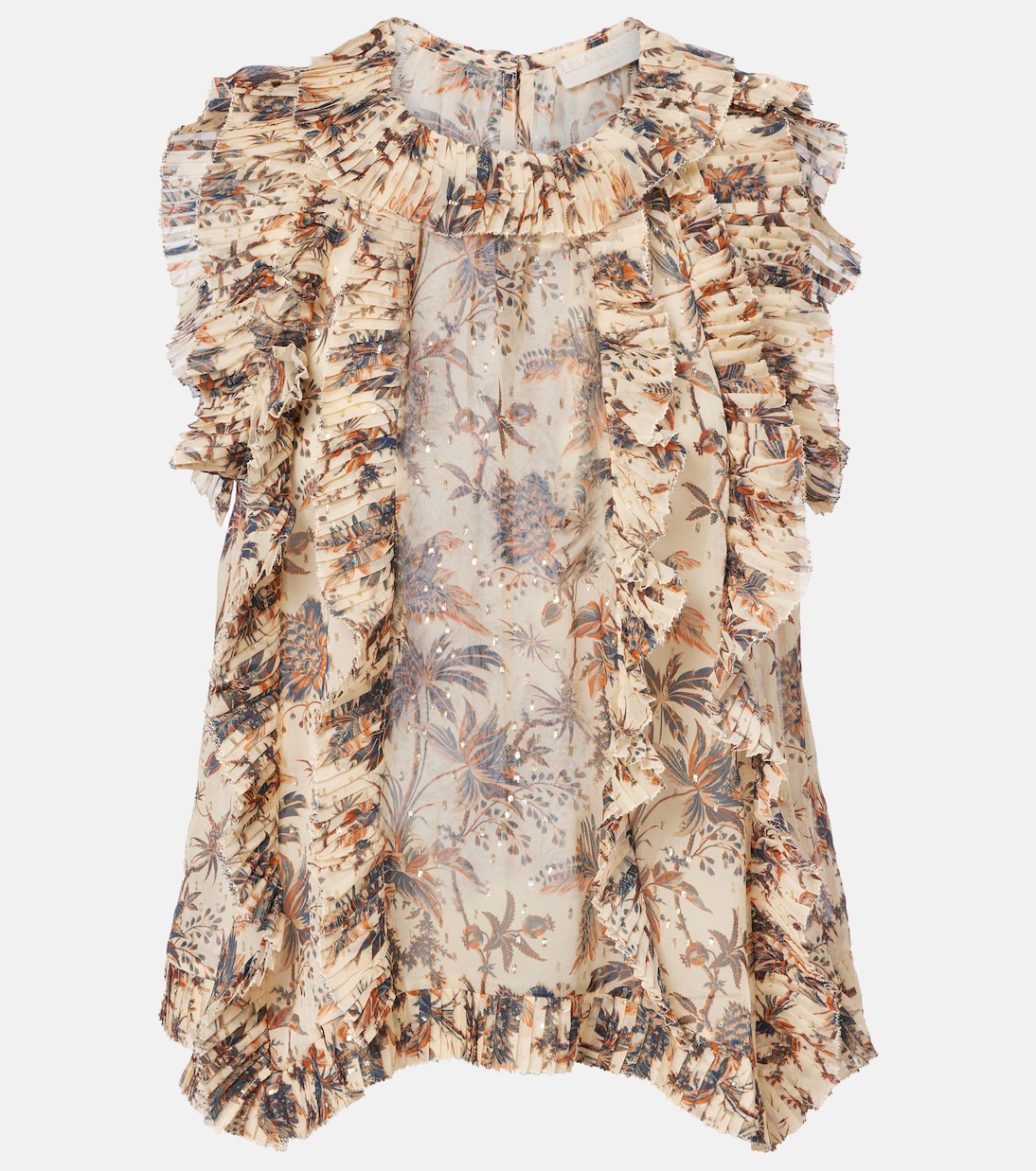 Bedrucktes Top Sabra aus Chiffon | Ulla Johnson