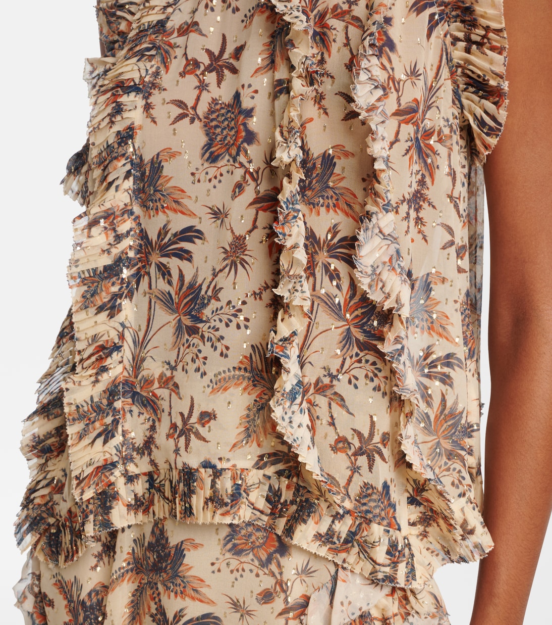 Bedrucktes Top Sabra aus Chiffon | Ulla Johnson