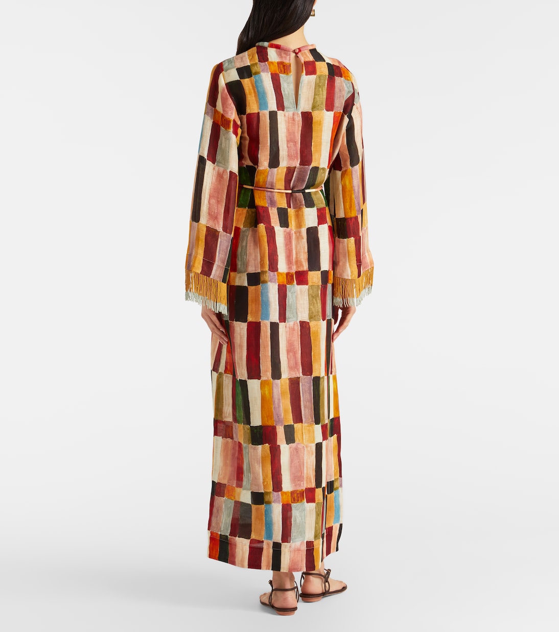 x LRNCE vestido largo Marjorelle de lino y seda | Alémais