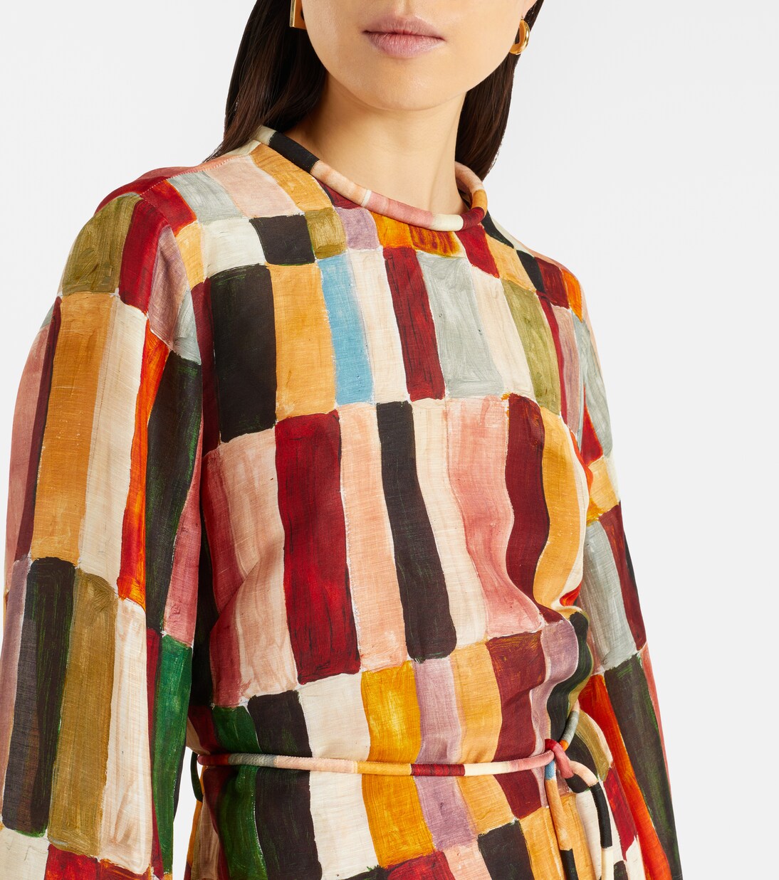 x LRNCE vestido largo Marjorelle de lino y seda | Alémais