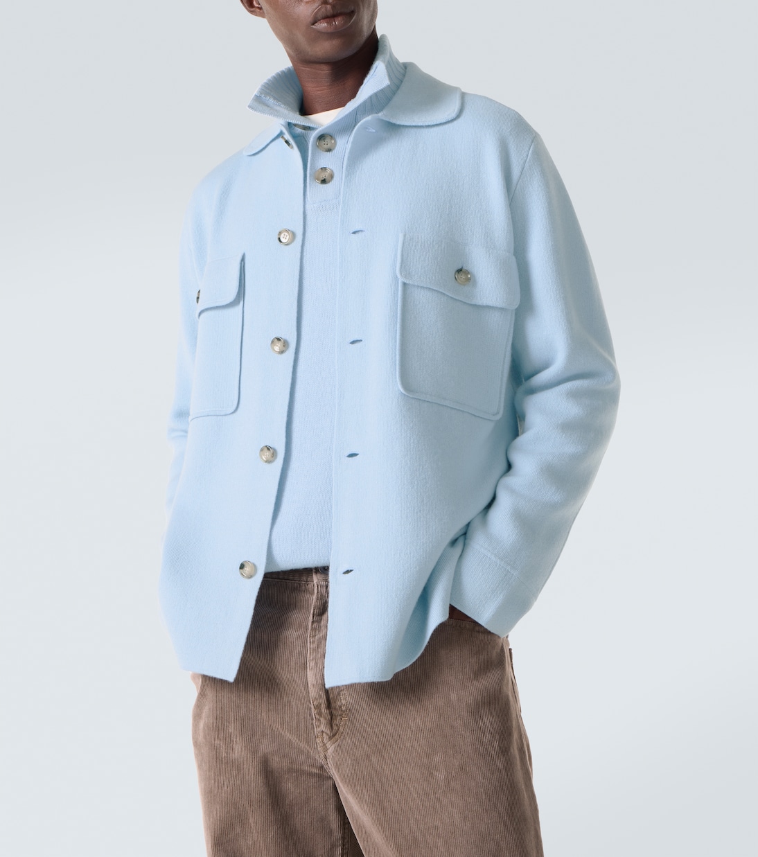 Hemdjacke aus Wolle und Kaschmir | Allude