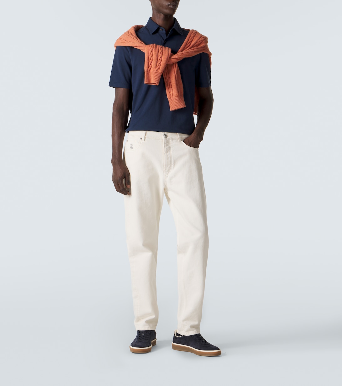 Brenna cotton piqué polo shirt | Loro Piana