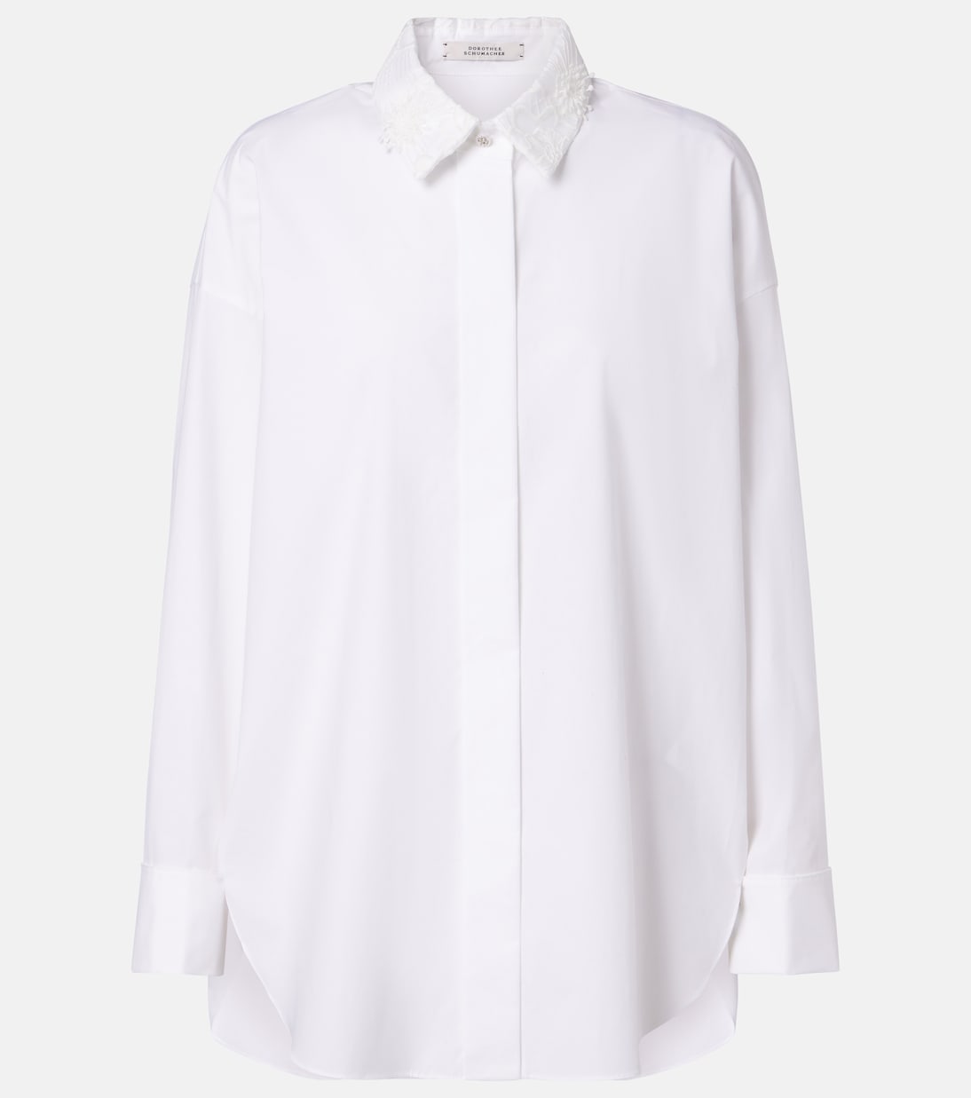 Embroidered cotton-blend poplin shirt | Dorothee Schumacher
