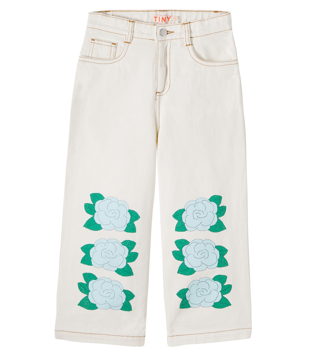 جينز بطبعات الورود | Tinycottons