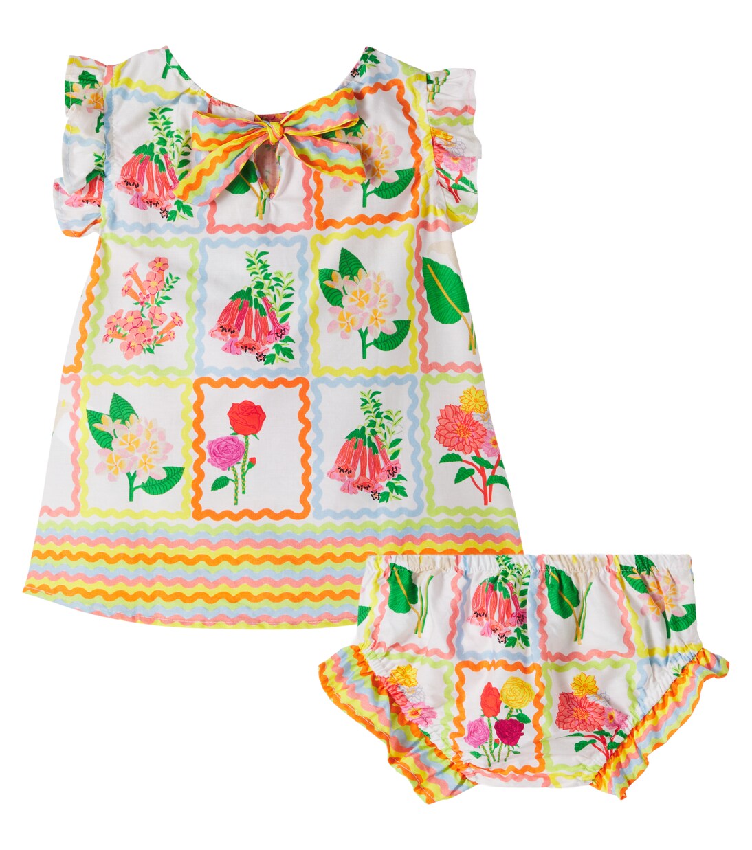 Baby cotton dress and bloomers set | Fábula