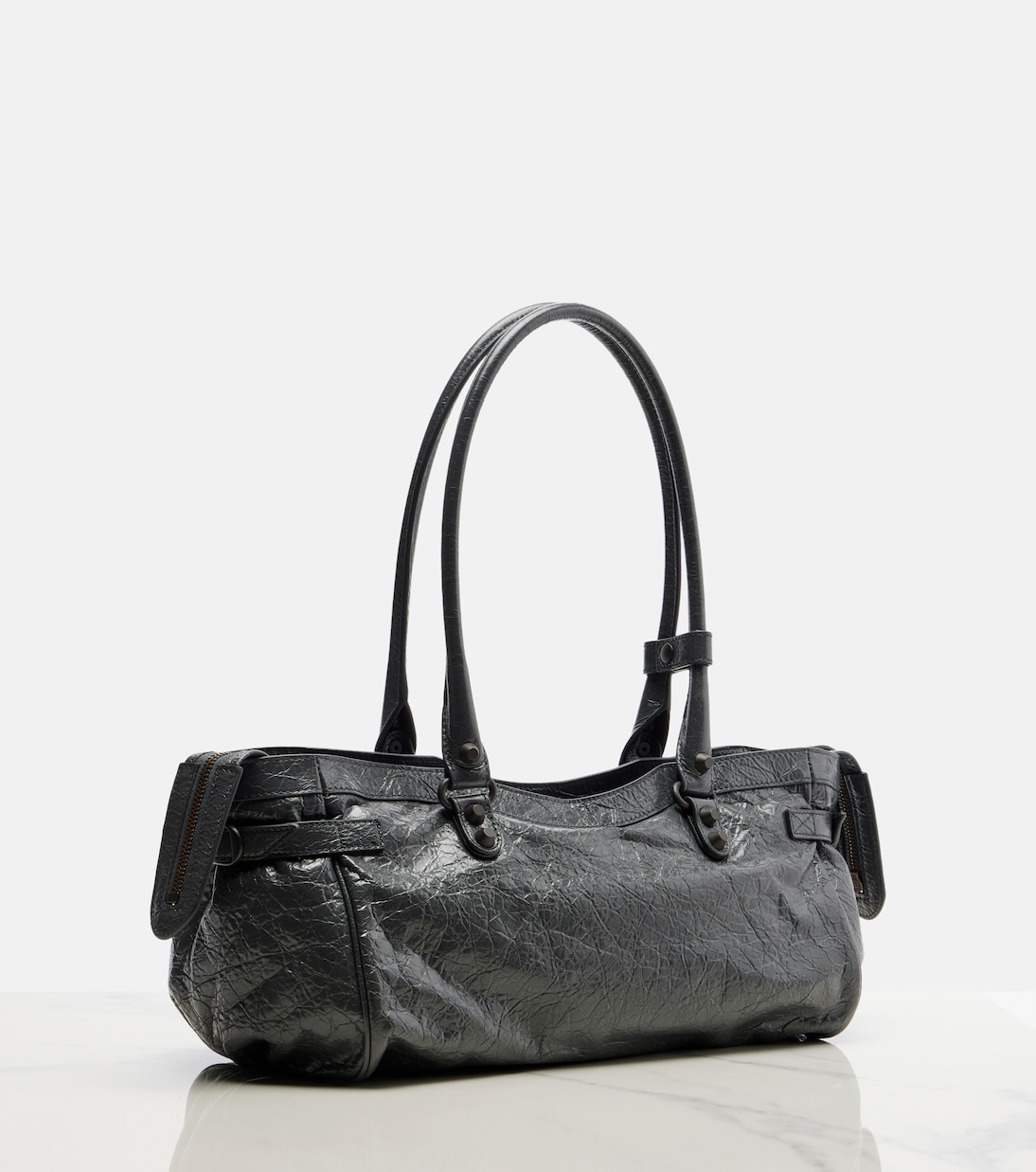 Le City East-West leather shoulder bag | Balenciaga