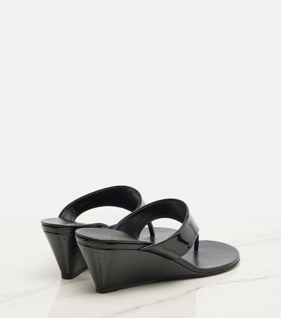 Patent leather thong sandals | Prada