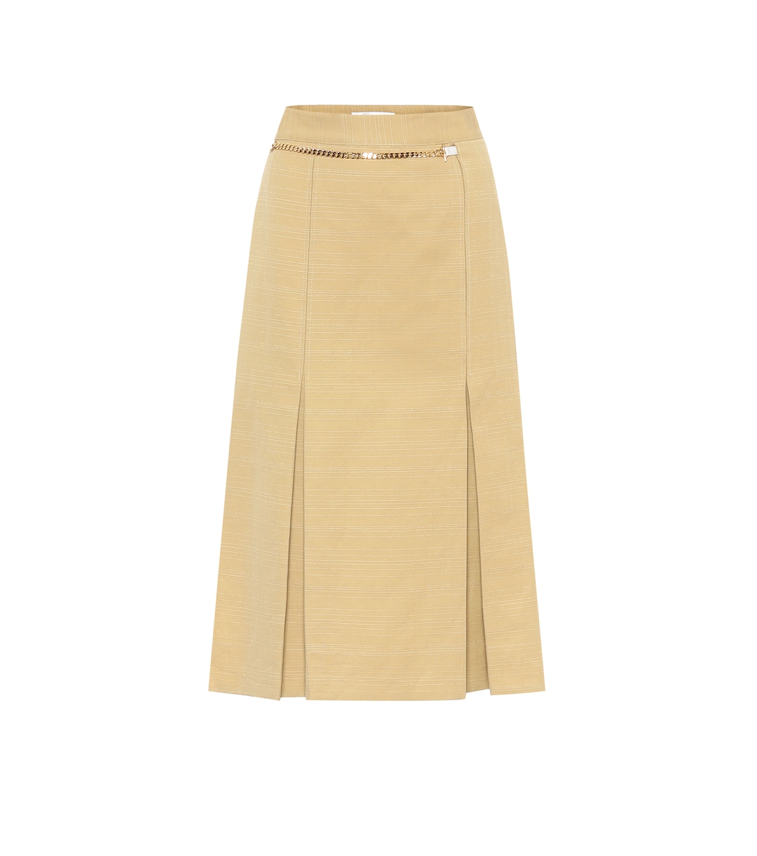 Falda midi de lino y algodón | Victoria Beckham