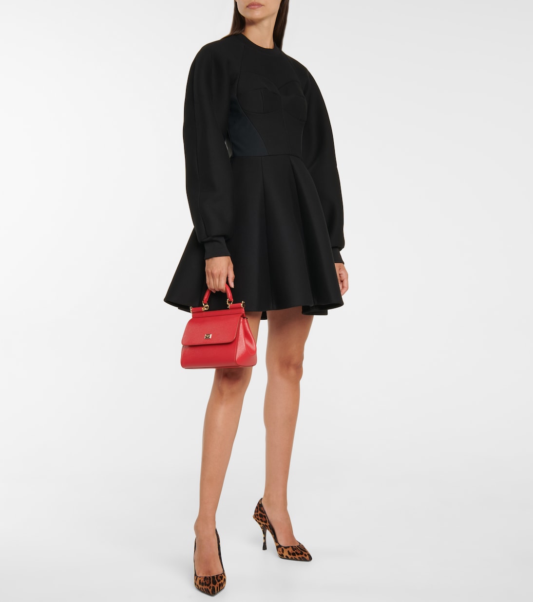 Stretch cotton-blend jersey minidress | Dolce&Gabbana