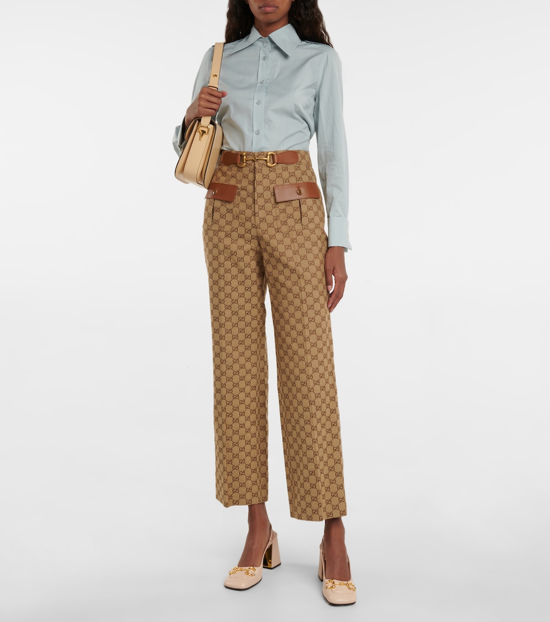 Hose GG Horsebit aus Canvas | Gucci