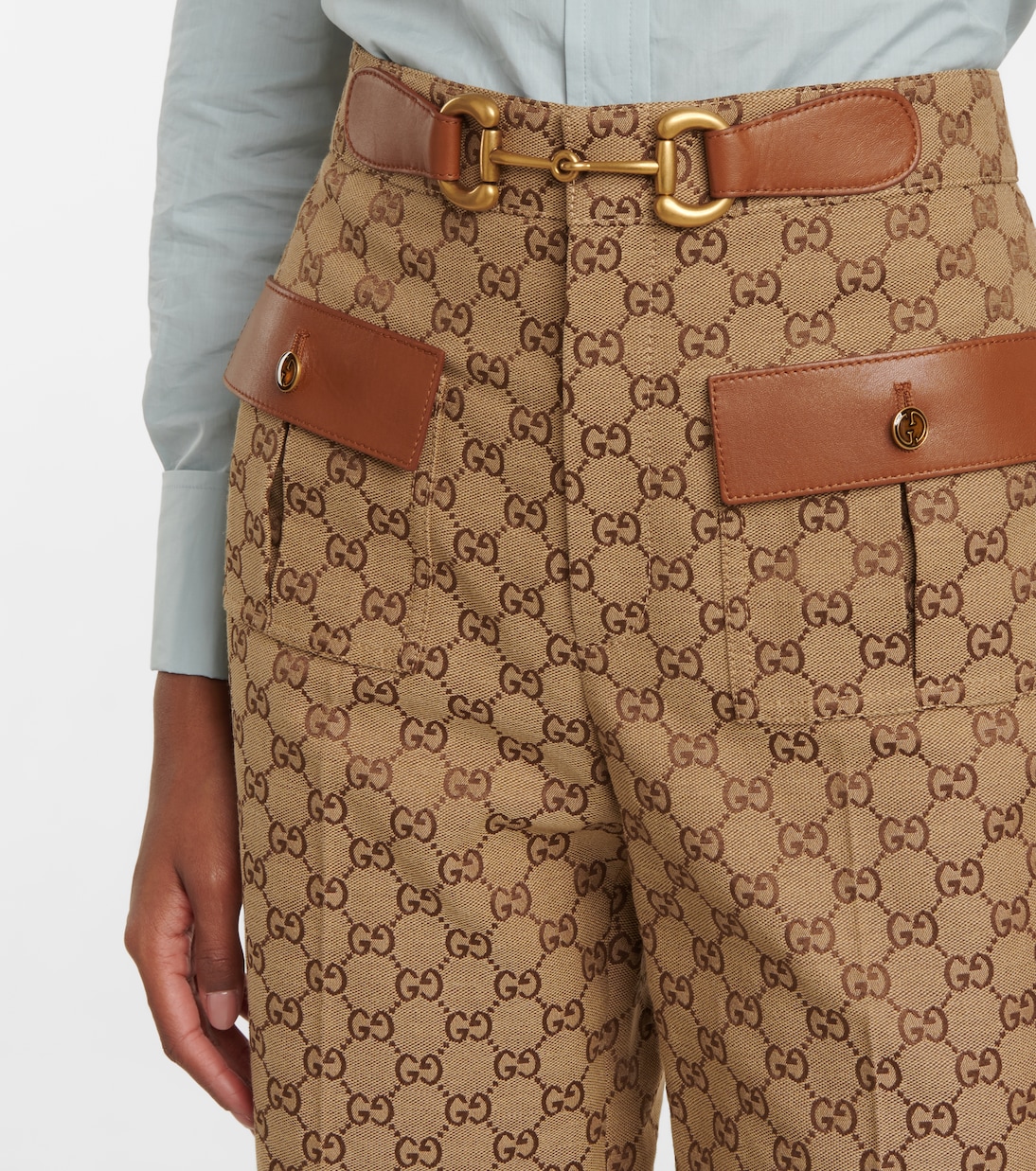 Hose GG Horsebit aus Canvas | Gucci