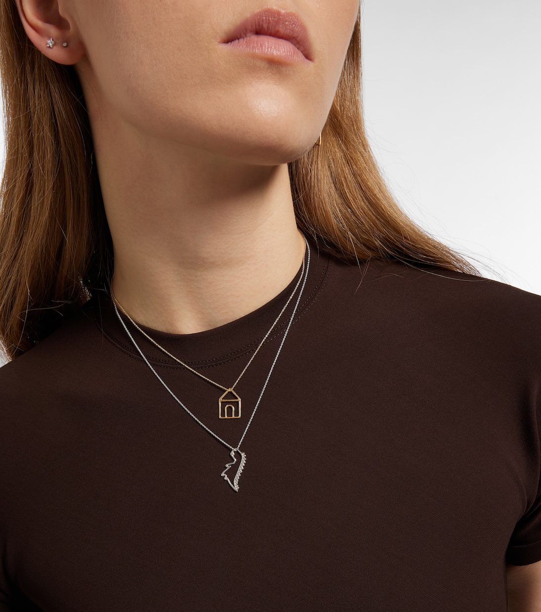 Collier Dino en or blanc 9 ct | Aliita