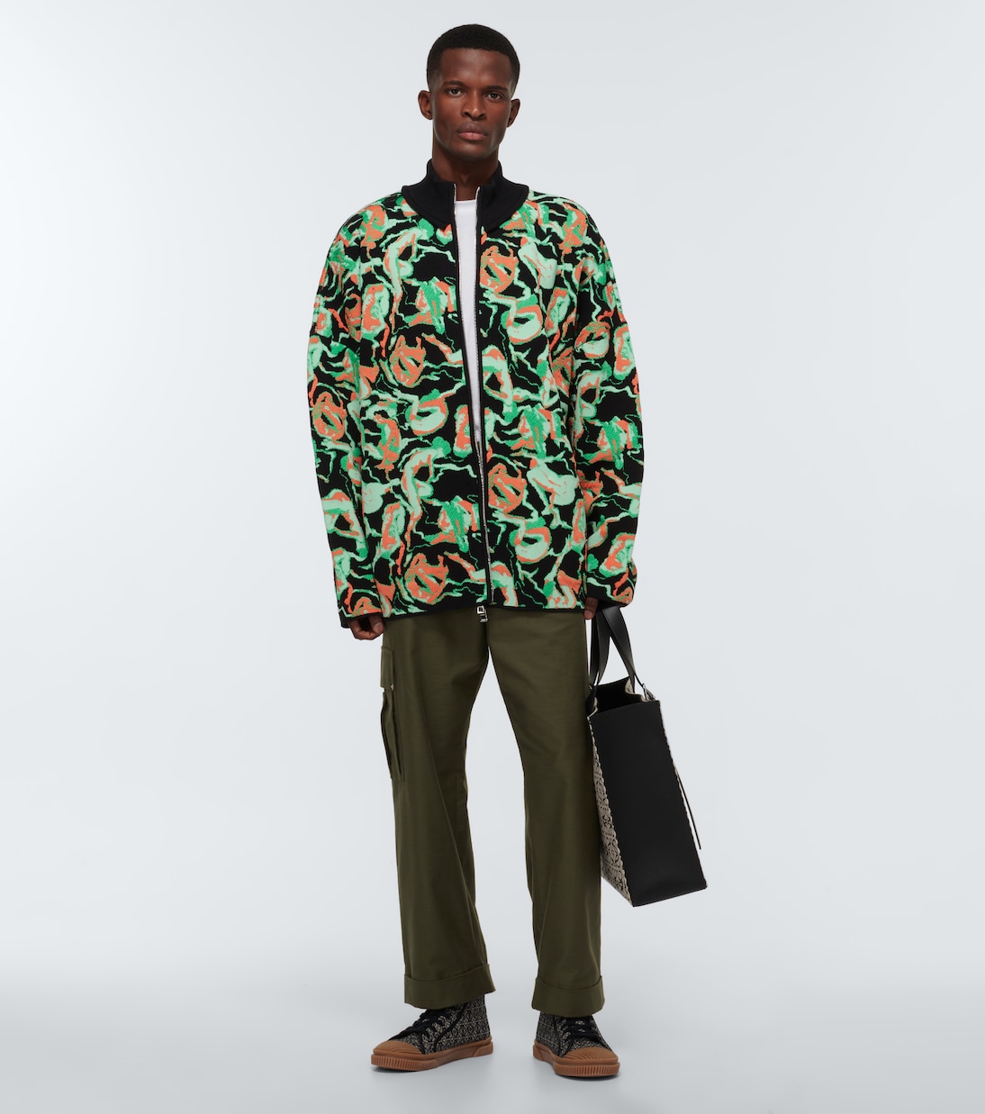 Zipped patterned cardigan | Loewe