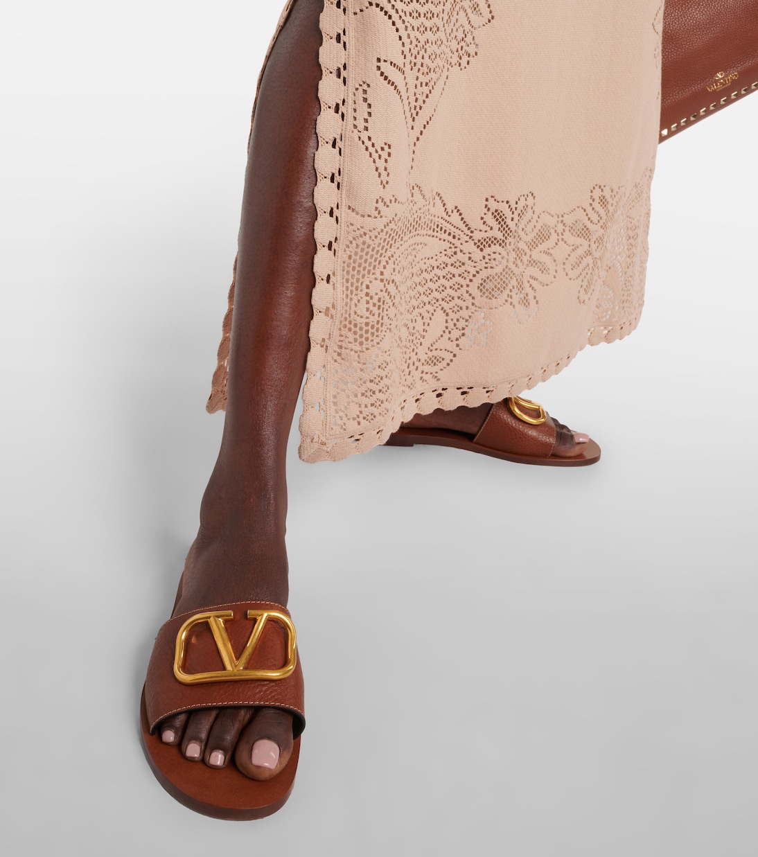 VLogo leather slides | Valentino Garavani