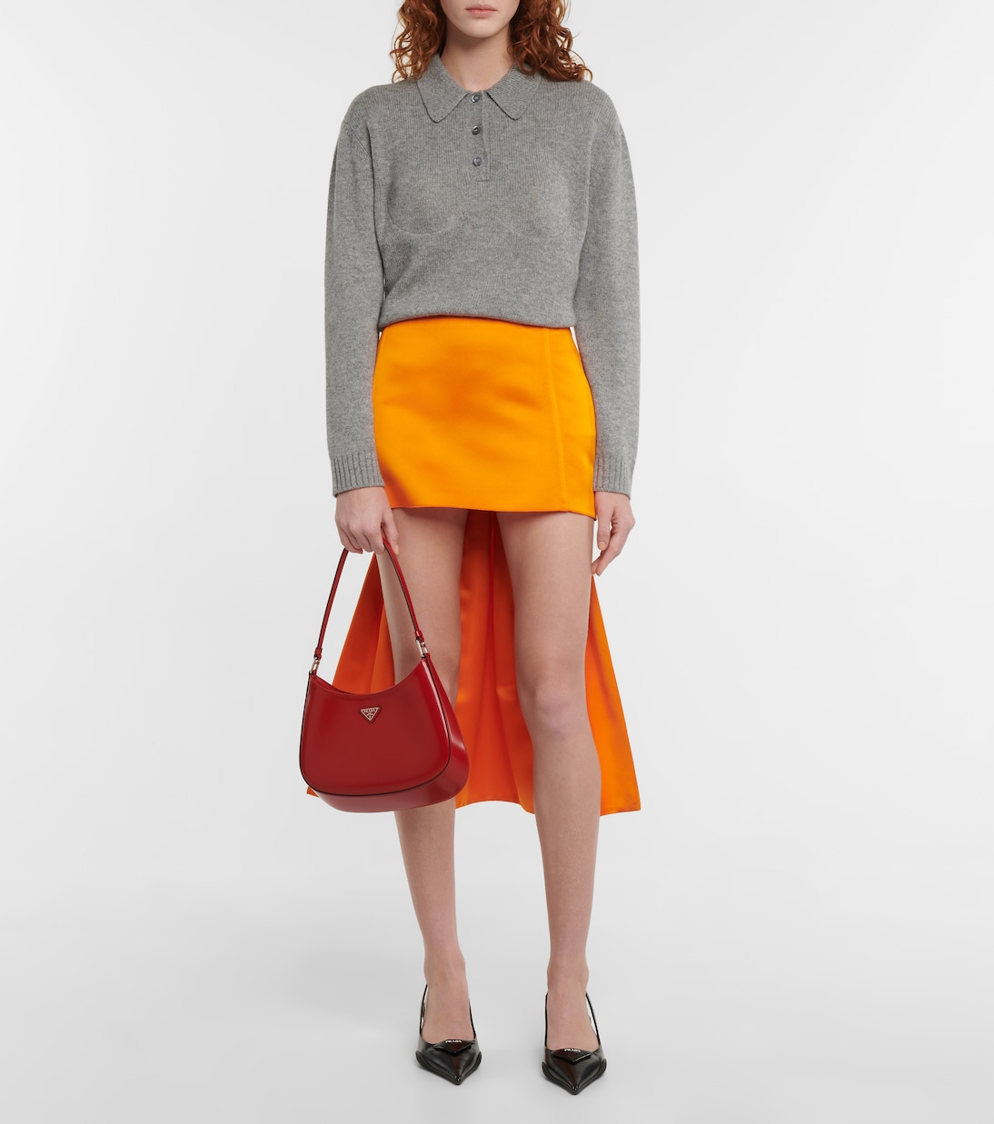 Minigonna in raso di seta | Prada