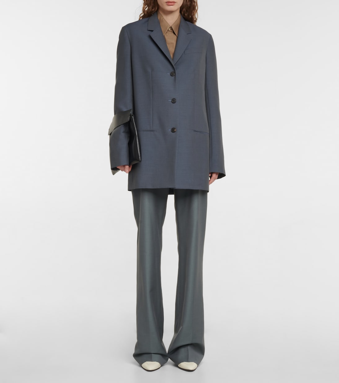 Pietro split-hem wool-blend pants | The Row