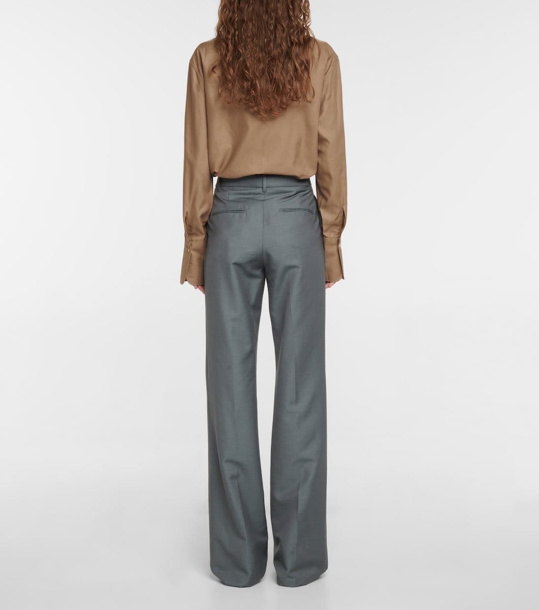 Pietro split-hem wool-blend pants | The Row