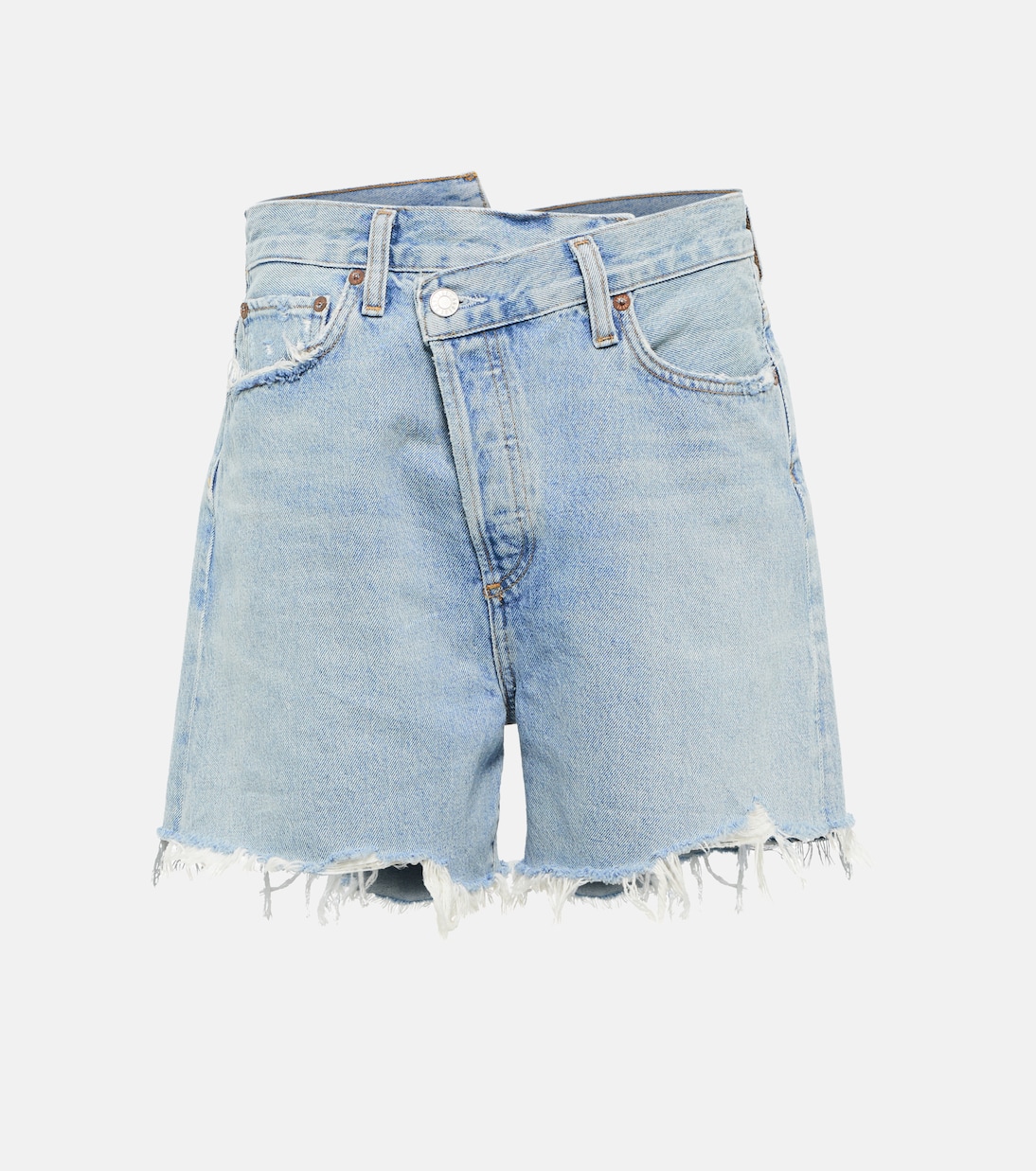 Shorts in denim Criss-Cross a vita alta | Agolde