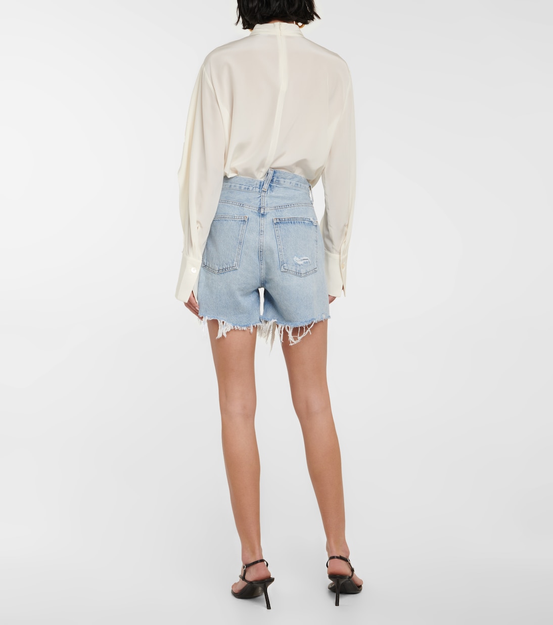 Shorts in denim Criss-Cross a vita alta | Agolde
