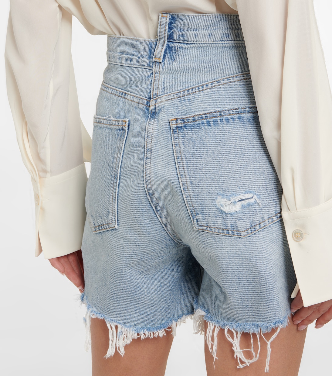 Shorts in denim Criss-Cross a vita alta | Agolde