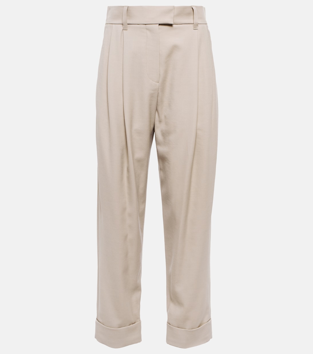 Pantalon droit en laine mélangée | Brunello Cucinelli