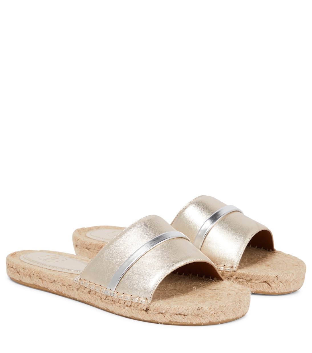 Sandali espadrillas Sol in pelle metallizzata | Malone Souliers